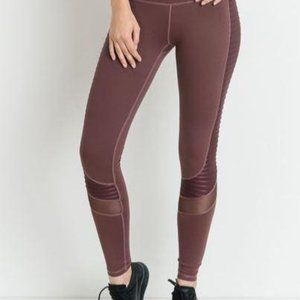 Merlot Ribbed Yoga Legging